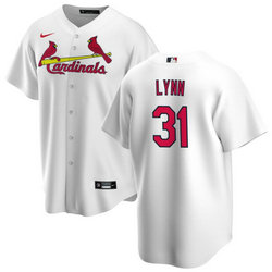 Nike St. Louis Cardinals #31 Lance Lynn White Game Authentic Stitched MLB Jersey