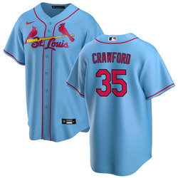 Nike St.Louis Cardinals #35 Brandon Crawford Blue Game Authentic stitched MLB jersey