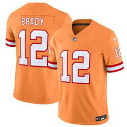 Nike Tampa Bay Buccaneers #12 Tom Brady Yellow 2023 F.U.S.E Authentic Stitched NFL Jersey