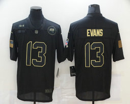 Nike Tampa Bay Buccaneers #13 Mike Evans 2020 Black Salute to Service Authentic Stitched NFL Jersey