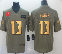 Nike Tampa Bay Buccaneers #13 Mike Evans Olive Gold 2019 Salute to Service Authentic Stitched NFL jersey