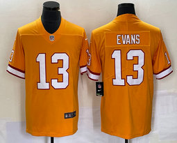 Nike Tampa Bay Buccaneers #13 Mike Evans Yellow Throwback Vapor Untouchable Authentic Stitched NFL Jersey