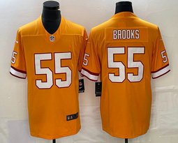Nike Tampa Bay Buccaneers #55 Derrick Brooks Yellow Throwback Vapor Untouchable Authentic Stitched NFL Jersey
