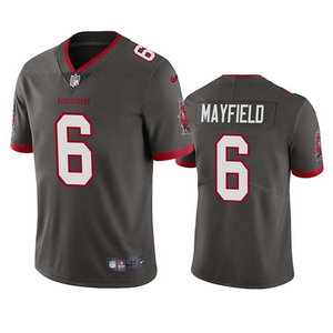 Nike Tampa Bay Buccaneers #6 Baker Mayfield Gray Vapor Untouchable Authentic Stitched NFL Jersey