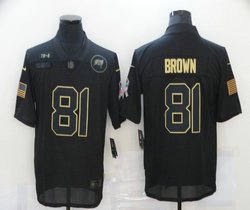 Nike Tampa Bay Buccaneers #81 Antonio Brown 2020 Black Salute to Service Authentic Stitched NFL Jersey