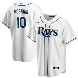 Nike Tampa Bay Rays #10 Amed Rosario White Game Authentic Stitched MLB Jersey