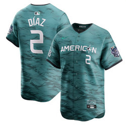 Nike Tampa Bay Rays #2 Yandy Díaz Teal 2023 All-Star Cool Base Stitched Jersey