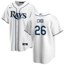 Nike Tampa Bay Rays #26 Ji-Man Choi White Game Authentic Stitched MLB Jersey