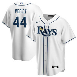 Nike Tampa Bay Rays #44 Ryan Pepiot White Game Authentic Stitched MLB Jersey