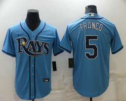 Nike Tampa Bay Rays #5 Wander Franco light blue Game Authentic stitched MLB jersey