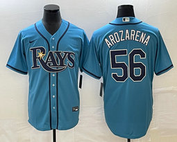 Nike Tampa Bay Rays #56 Randy Arozarena Light Blue Game Authentic stitched MLB jersey