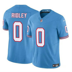 Nike Tennessee Titans #0 Calvin Ridley Blue Throwback Authentic Stitched NFL Jersey