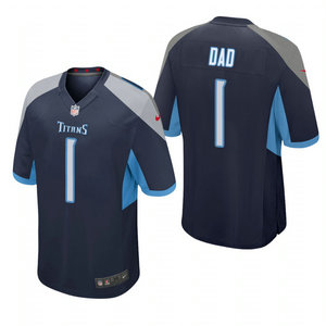 Nike Tennessee Titans #1 Dad Blue 2021 Fathers Day Authentic Stitched NFL Jersey