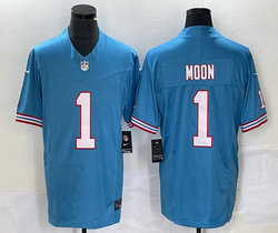 Nike Tennessee Titans #1 Warren Moon Light Blue 2023 F.U.S.E. Authentic stitched NFL jersey