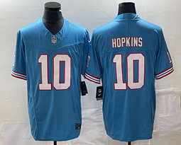Nike Tennessee Titans #10 DeAndre Hopkins Light Blue 2023 F.U.S.E. Vapor Limited Throwback Stitched Football Jersey
