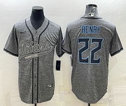 Nike Tennessee Titans #22 Derrick Henry Hemp grey Joint Authentic Stitched baseball jersey