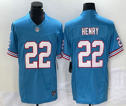 Nike Tennessee Titans #22 Derrick Henry Light Blue 2023 F.U.S.E. Vapor Untouchable Stitched Football Jersey