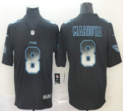 Nike Tennessee Titans #8 Marcus Mariota Black Smoke Fashion Vapor Untouchable Authentic Stitched NFL Jersey