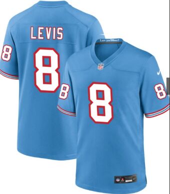 Nike Tennessee Titans #8 Will Levis Light Blue Throwback Stitched Jersey