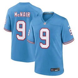 Nike Tennessee Titans #9 Steve McNair Light Blue Throwback Stitched Jersey