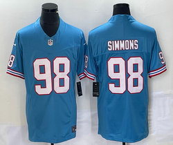 Nike Tennessee Titans #98 Jeffery Simmons Light Blue 2023 F.U.S.E. Vapor Untouchable Stitched Football Jersey