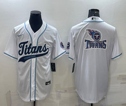 Nike Tennessee Titans White Joint Adults Big Logo Authentic Stitched baseball jersey