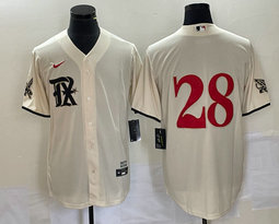 Nike Texas Rangers #28 Jonah Heim Cream 2023 City Game Authentic Stitched MLB Jersey