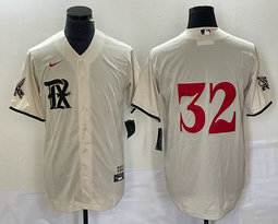 Nike Texas Rangers #32 Evan Carter Cream 2023 City Game Authentic Stitched MLB Jersey