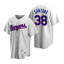 Nike Texas Rangers #38 Danny Santana White Cooperstown Collection Game Authentic Stitched MLB jersey