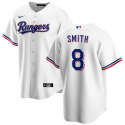Nike Texas Rangers #8 Josh H. Smith White Game Authentic Stitched MLB Jersey