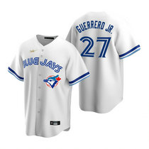 Nike Toronto Blue Jays #27 Vladimir Guerrero Jr. White Cooperstown Collection Game Authentic Stitched MLB Jersey