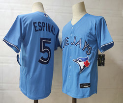 Nike Toronto Blue Jays #5 Santiago Espinal Light Blue Game Authentic Stitched MLB Jersey