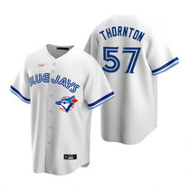 Nike Toronto Blue Jays #57 Trent Thornton White Cooperstown Collection Game Authentic Stitched MLB Jersey