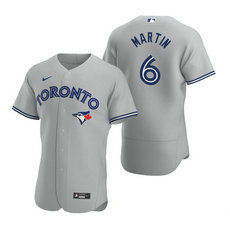 Nike Toronto Blue Jays #6 Austin Martin Gray Flexbase 2020 MLB Draft Jersey