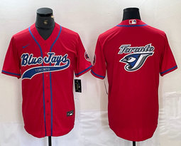 Nike Toronto Blue Jays Red Joint Blak with big logo Authentic stitched MLB jersey