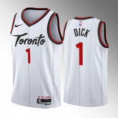 Nike Toronto Raptors #1 Gradey Dick White 2024 Stitched NBA Jersey