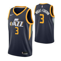 Nike Utah Jazz #3 Justin Wright-Foreman Navy Game Authentic Stitched NBA Jersey