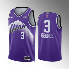 Nike Utah Jazz #3 Keyonte George Purple 2024 City Stitched NBA Jersey