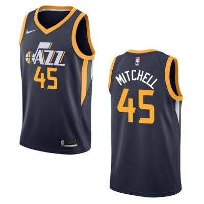 Nike Utah Jazz #45 Donovan Mitchell Navy Authentic Stitched NBA Jersey
