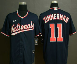 Nike Washington Nationals #11 Ryan Zimmerman Navy BLUE Authentic Stitched MLB Jersey