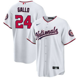 Nike Washington Nationals #24 Joey Gallo White Game Authentic Stitched MLB Jersey