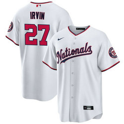 Nike Washington Nationals #27 Jake Irvin White Game Authentic Stitched MLB Jersey