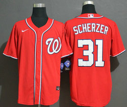 Nike Washington Nationals #31 Max Scherzer Red Game Authentic Stitched MLB Jersey