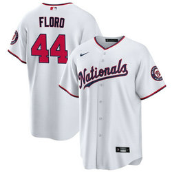 Nike Washington Nationals #44 Dylan Floro White Game Authentic Stitched MLB Jersey