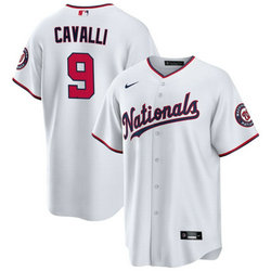 Nike Washington Nationals #9 Cade Cavalli White Game Authentic Stitched MLB Jersey