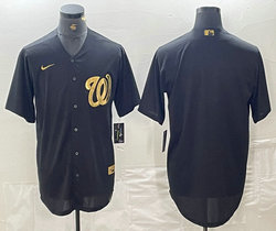 Nike Washington Nationals Blank Black Gold 4(IV) Authentic Stitched MLB Jersey