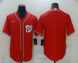 Nike Washington Nationals Blank Red Game Authentic Stitched MLB Jersey