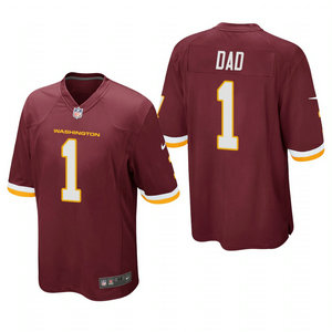Nike Washington Redskins #1 Dad Red 2021 Fathers Day Authentic Stitched NFL Jersey