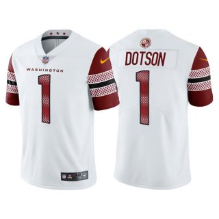 Nike Washington Redskins #1 Jahan Dotson White The commander Vapor Untouchable Authentic Stitched NFL Jerseys