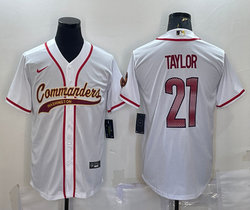 Nike Washington Redskins #21 Sean Taylor White Joint Authentic Stitched baseball jersey